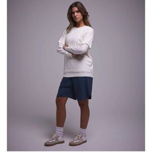 Teńore Layered Long Sleeve Tee cream color size small